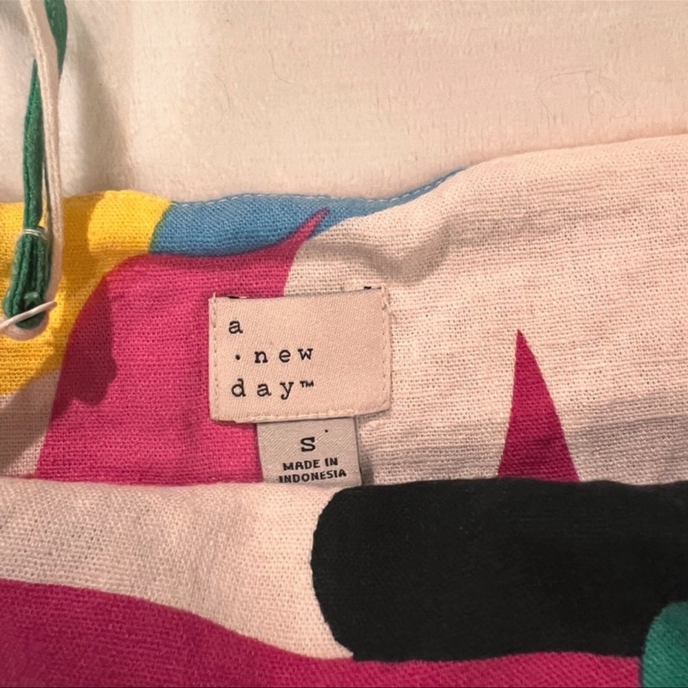 Colorful Linen Mini Dress - Picture 5 of 5